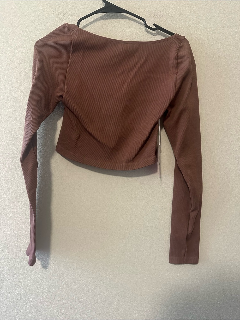 NWT Aritzia Sun-deh delta seamless long sleeve in chocolate sorbet 83214 size L - Picture 5 of 5